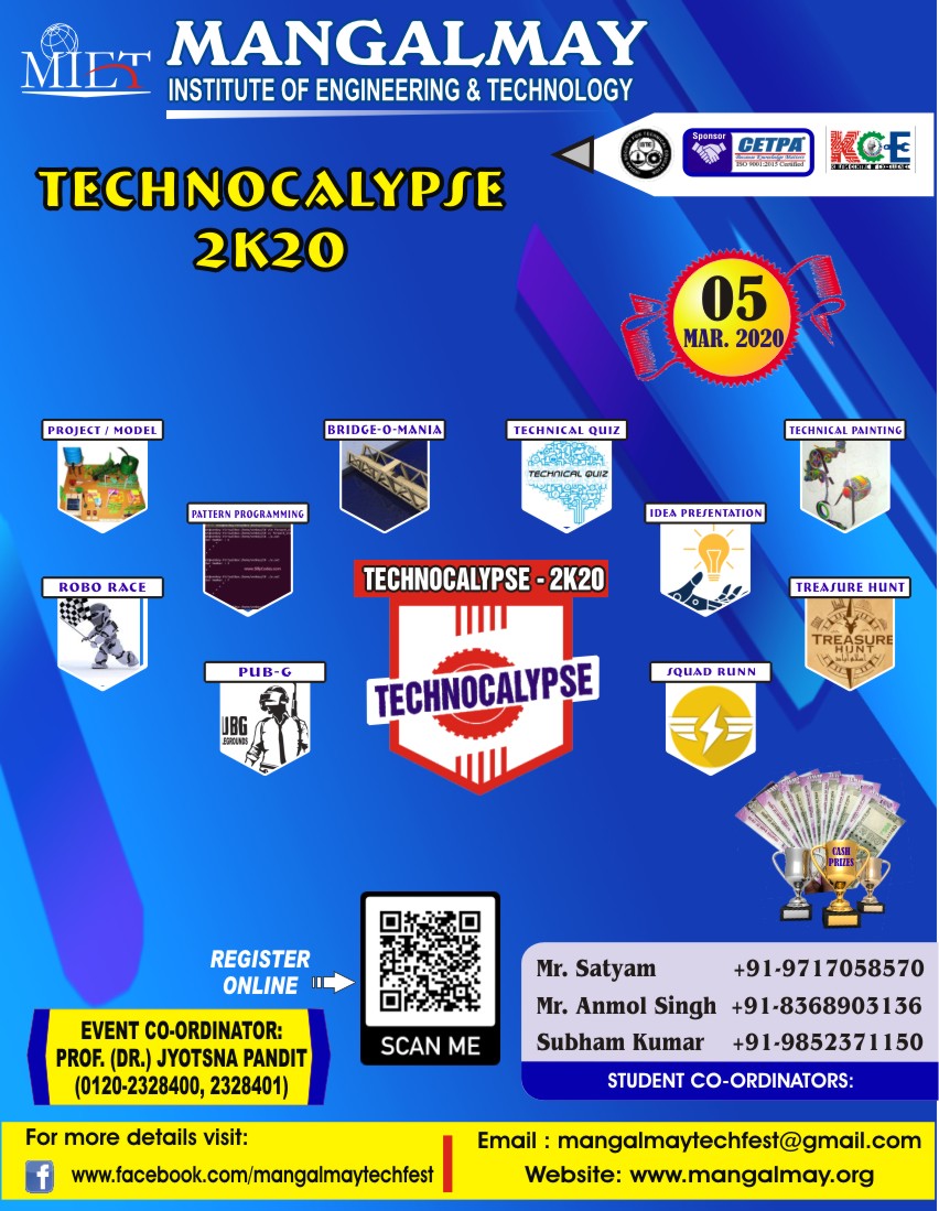 Technocalypse at Mangalmay Institutions 2019